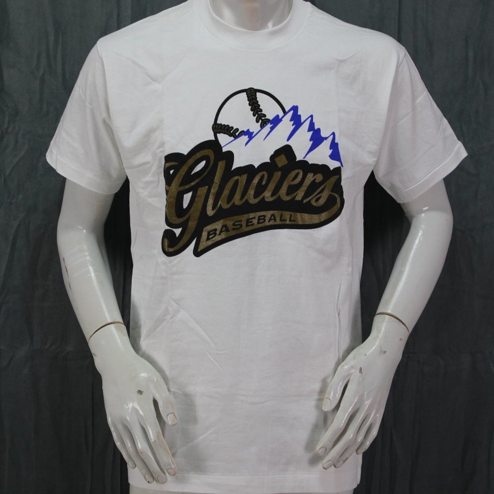 Vintage Minor League Baseball Shirt - Surrey Glaciers - Script Logo - Men's L